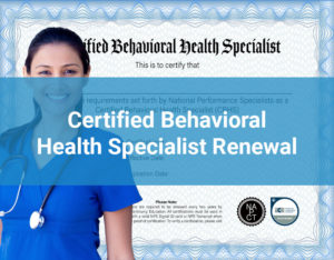 CBHS Renewal Certification Registration
